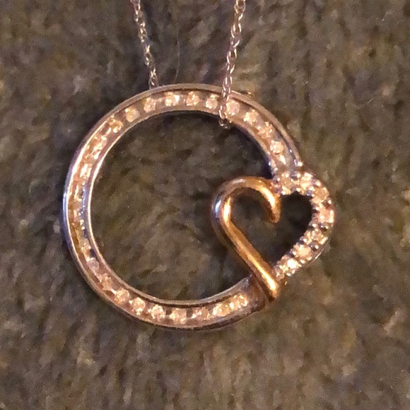 Gold silver and diamond necklace - Picture 4 of 6